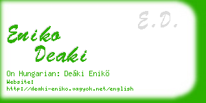 eniko deaki business card